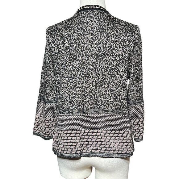 Chico's Sparkly Sequin  3/4 Sleeve Cardigan Sweater Size 0 Small - Picture 3 of 4